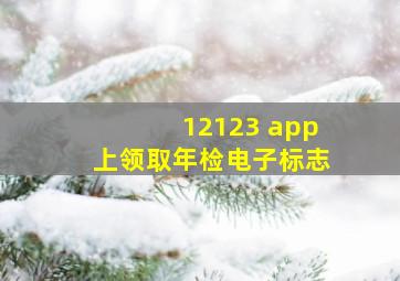 12123 app上领取年检电子标志